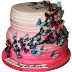 Fluttering Butterfly Fondant Cake