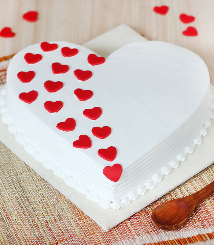 White Heart Shaped Marzipan Cake Red Stock Photo 1115677694 | Shutterstock